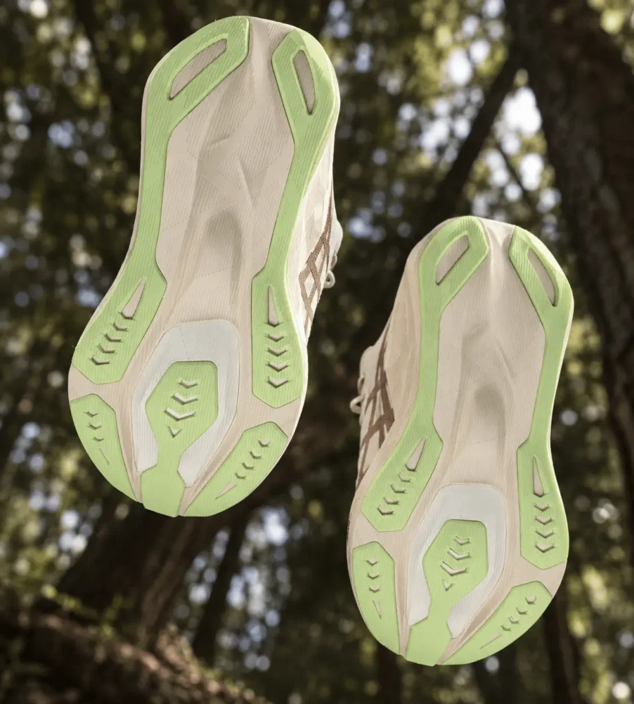 Asics Novablast 6 hanging with outsole facing
